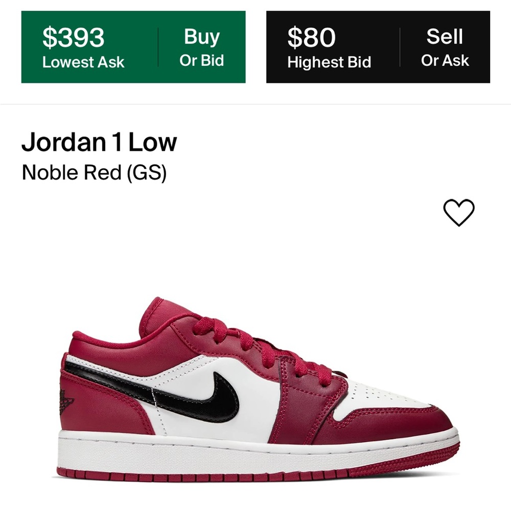 Jordan 1 Low Noble Red